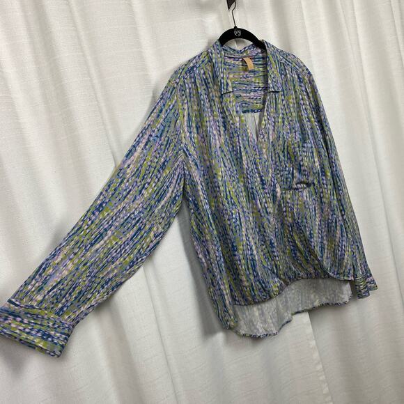 Anthropologie Pilcro Tisha Surplice Faux Wrap Top Sz.XL - Picture 9 of 13